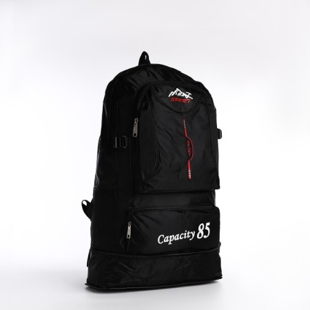 A backpack with a lightning with an increase, 55l, 5 external pockets, black color-3