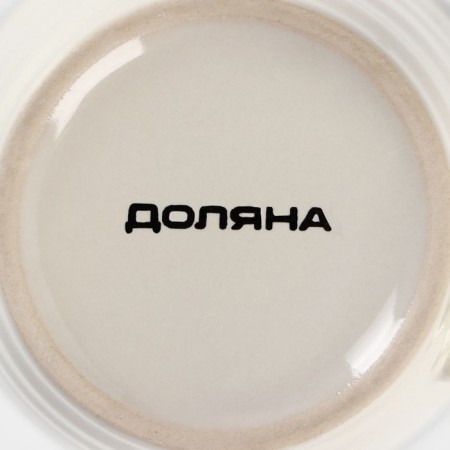 Ceramic mug with a spoonful of the share "Noel", 280 ml, beige color-5