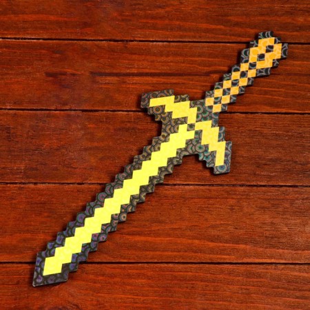 Set of wooden souvenirs "Golden Weapon" Shield, Sword-2