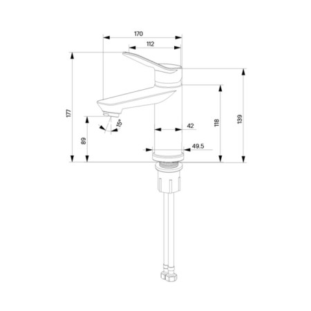 MILARDO ENJOY ENJSB00M01 sink mixer, pour 133 mm, chrome-4