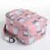 School backpack on lightning, external pocket, pink color