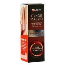 Dry strengthening nail oil Milv Mandarin Jam with Shimmer, 15 ml