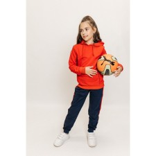 Sports suit for girls ise, height 122-128 cm, red color, blue