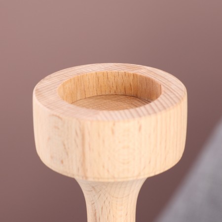 Candlestick, model No. 18, 7 x 17 cm, beech-2