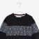 Kit for children (sweatshirt, trousers), black/milk mix, height 146 cm