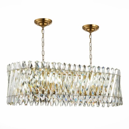 Suspension lamp ST LUCE. SL1170.303.12. Fabio. 12x40 W, E14, 100x35x29 cm, brass color-3