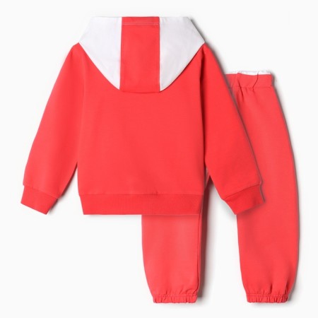 Kit for girls (sweatshirt, trousers), raspberry color, height 92 cm-9
