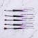 A set of makeup brushes "Luminous", 10 objects, PVC - cover, black/purple color