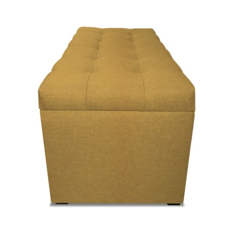 Puff with a lid and weighting, 800 × 400 × 420 mm, Velur Dream, Yellow color-4