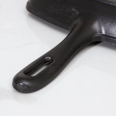 Frying pan Grill Cast iron “Deep grill”, 28 × 26 × 4.5 cm, 2 plums, cast -iron handle, black color black-4