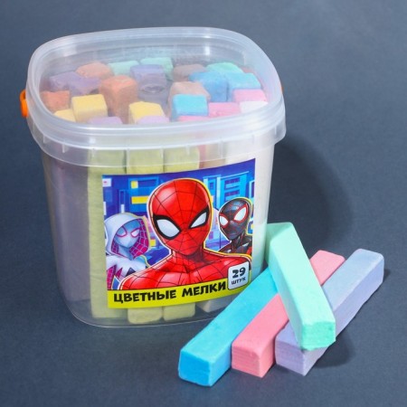 A set of colored crayons of spider-man, 10 colors, 29 pieces-1