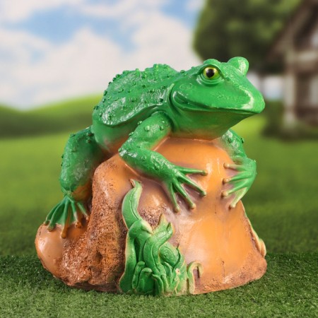 Garden figure "Toad on the stone" 24x25x25cm
