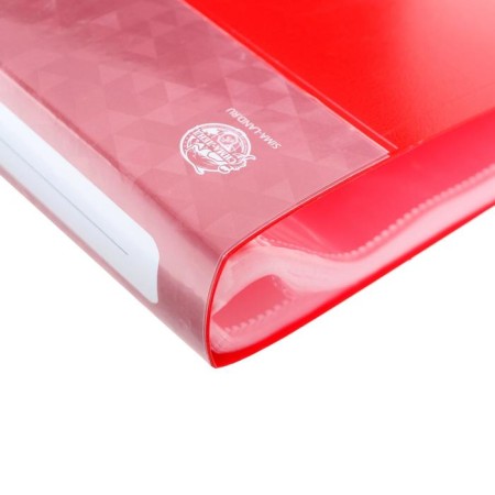 Folder with 80 A4, 700 microns, calligrata, pocket on the spine, red-3