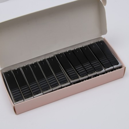 Kusachki - Mesipser manicure, 5.5 cm, packing 24 pcs in a box, black/silver color-4