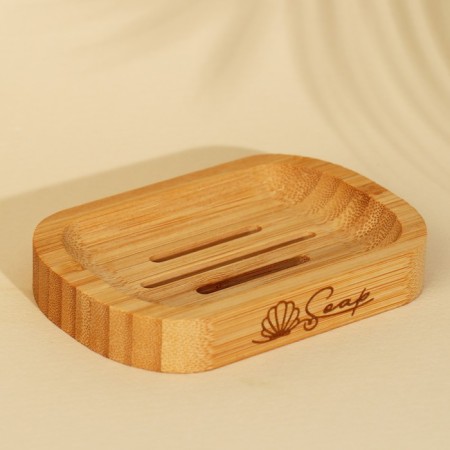 Soap "Soap", round, made of wood, bamboo