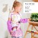 Set of children for creativity Ethel "Unicorn" apron 49 x 39 cm and sleeves