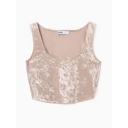 TOP female KAFTAN VELVET 48-50, beige-8