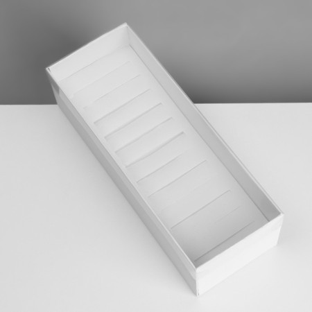 Stand for jewelry "Casket" 13 seats, 24.5 × 9 × 7 cm, white color-5