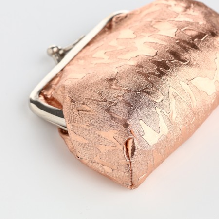 Women's wallet on the farmar, bronze color-3