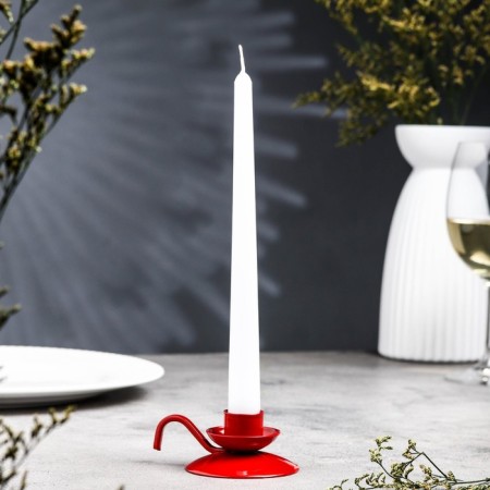 Summer "retro" metal per 1 candle, 10x4 cm, red