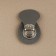 Bag's fastener, sewing, 6 × 4 cm, gray/silver color