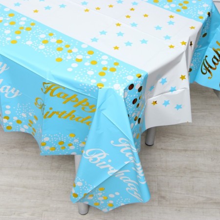 Grinding “Happy Birthday”, 137 × 183 cm, blue color-2