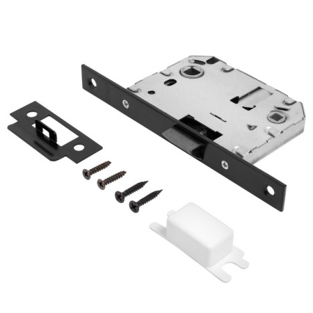 Latch allyur art L7050S BL, matte black color, bar 18 mm, without pens with a latch