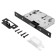 Latch allyur art L7050S BL, matte black color, bar 18 mm, without pens with a latch