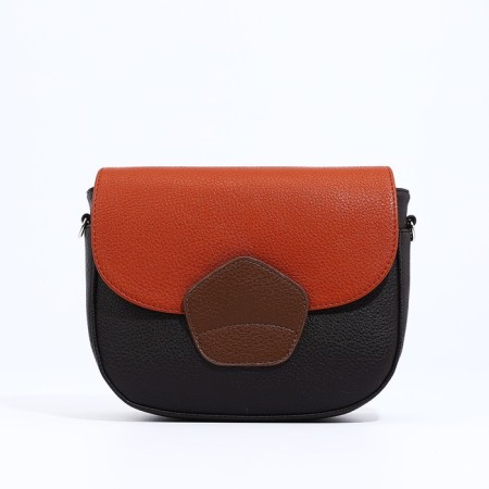 Richet bag on a magnet, a long belt, an orange/brown color