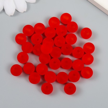 A set of plastic beads "Astra" 10 mm, 20 g (35 +/- 3pcs), red-1