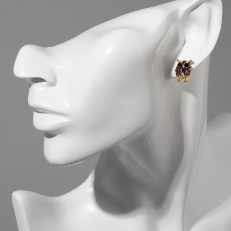 Серьги эмаль «Совушка» мини, цвет МИКС-2
