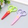 Scissors embossed plastic set 2 pcs 12.5 cm mix