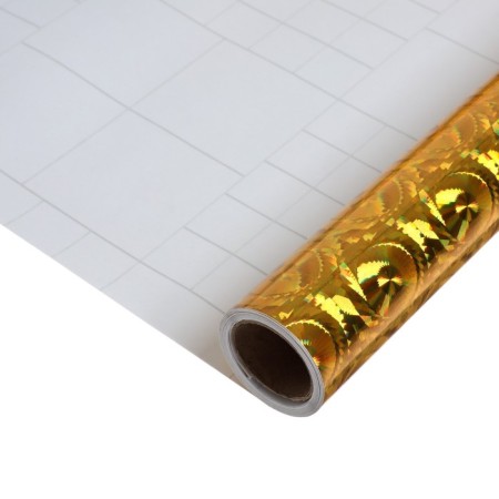 Self -adhesive film, holography, gold, 0.45 x 3 m, 3 μm "Circles"-3