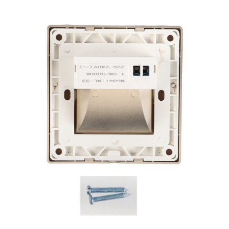 Built -in lamp, for the stairs, engine sensor, 1.5 watts, 60 lm, 3000k, 220V, silver.-2