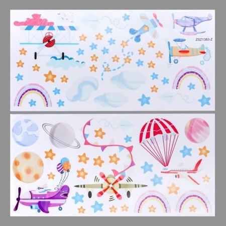 Sticker plastic interior color "air transport" 30x60 cm set 2 sheets-1