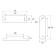 Furniture magnet M001W, 41x13 small, white