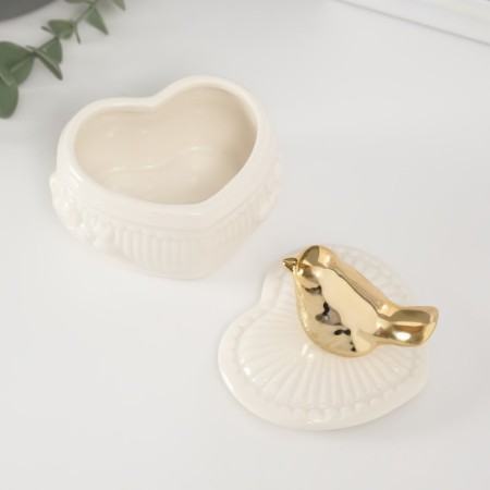 Coramics Coramics "Bird Provence" White 9.5x9.3x9 cm-4