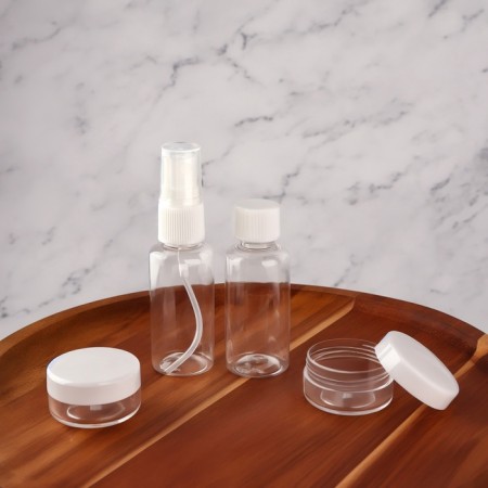 Storage set, in a case, 4 objects, transparent/white color-2