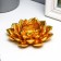 Polystone candlestick for 1 candle "Golden Flower" 3.5x12x12 cm