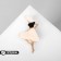 Brooch "Lady", black-beige color in gold
