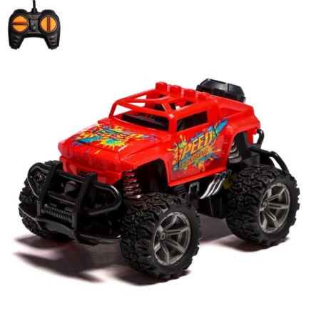 Radio -controlled jeep "Cross", works on the battery, the color of the red