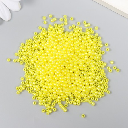 Set of beads "needlework" plastic, diameter 3 mm, 25 g, yellow-1