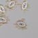 Decor for creativity metal, rhinestones "All -seeing Eye" gold 1.9x2.2x0.3 cm