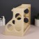 Organizer for storage, 2 sections, 39 × 24.5 × 30.5 cm, beige color