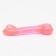 Chewing toy "Classic bone", transparent, PVC, 12.3 cm, red