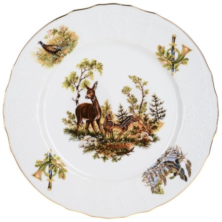 Small plate Bernadotte, Decor "Hunting Stories", 25 cm-4