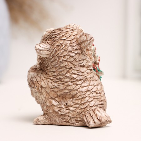 Figure "Owl with a bouquet" 8x6x6cm-3