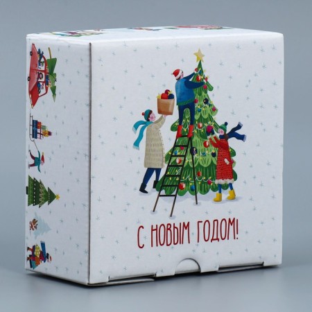 Folding box "City", 15 x 15 x 7 cm, new year-2