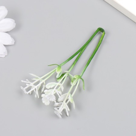 Artificial plant for creativity "celandine" set 12 pcs white 9 cm-3