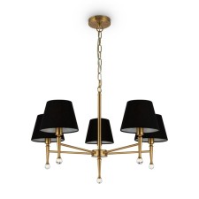 Suspended lamp Freya Fr5190PL-05BS Rosemary, 710x710x1460 mm, E14, 5x40W, brass color